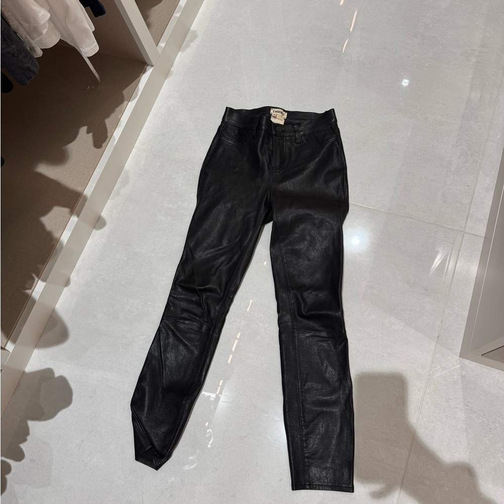 L’AGANCE Faux Leather Jeans
